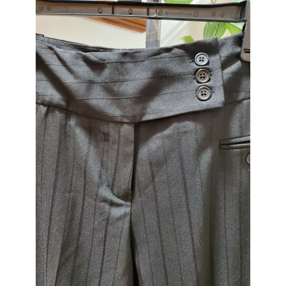 Larry Levine Women Black Polyester & Rayon Mid Rise Straight Legs Dress Pants 6 - Picture 2 of 12